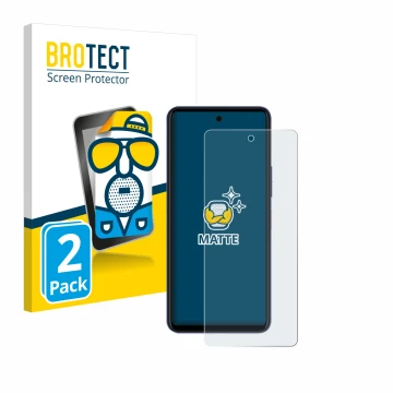 Face avant d’un emballage produit avec le logo de la marque BROTECT. À côté, l’appareil Telekom T Phone 2 Pro est représenté a