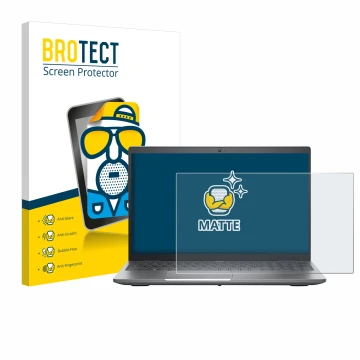 Face avant d’un emballage produit avec le logo de la marque BROTECT. À côté, l’appareil Dell Precision 3580 est représenté ave