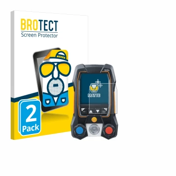 Face avant d’un emballage produit avec le logo de la marque BROTECT. À côté, l’appareil Testo 550s est représenté avec la prot