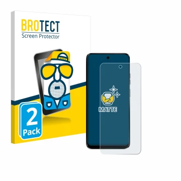 Face avant d’un emballage produit avec le logo de la marque BROTECT. À côté, l’appareil Motorola G34 5G est représenté avec la