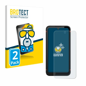 Face avant d’un emballage produit avec le logo de la marque BROTECT. À côté, l’appareil Gigaset GX4 Pro est représenté avec la