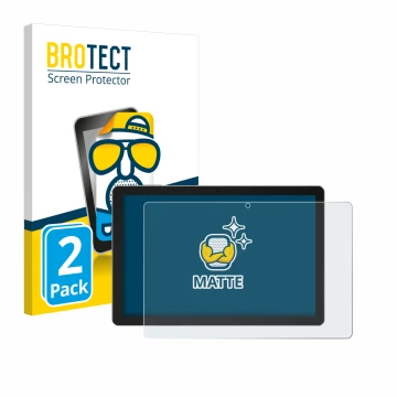 Face avant d’un emballage produit avec le logo de la marque BROTECT. À côté, l’appareil Xgody N02 Pro 10.1