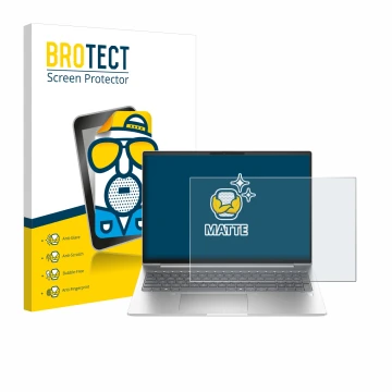Face avant d’un emballage produit avec le logo de la marque BROTECT. À côté, l’appareil HP ProBook 460 G11 est représenté avec