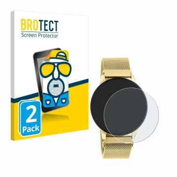 Face avant d’un emballage produit avec le logo de la marque BROTECT. À côté, l’appareil Oozoo Q00121 est représenté avec la pr