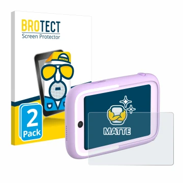 Face avant d’un emballage produit avec le logo de la marque BROTECT. À côté, l’appareil Myfirst Camera 50 est représenté avec 