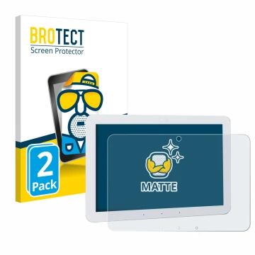 Face avant d’un emballage produit avec le logo de la marque BROTECT. À côté, l’appareil Amazon Echo Hub 8