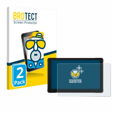 Face avant d’un emballage produit avec le logo de la marque BROTECT. À côté, l’appareil Podofo Motorrad Carplay 7