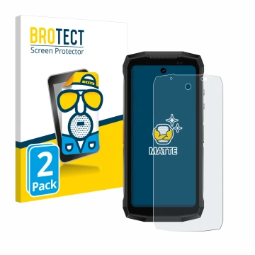 Face avant d’un emballage produit avec le logo de la marque BROTECT. À côté, l’appareil Ulefone Armor Mini 20 Pro est représen