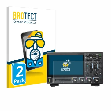 Face avant d’un emballage produit avec le logo de la marque BROTECT. À côté, l’appareil Rigol DHO914 est représenté avec la pr