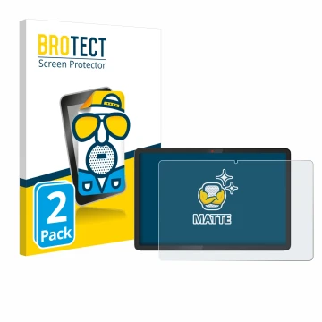 Face avant d’un emballage produit avec le logo de la marque BROTECT. À côté, l’appareil Lenovo Chromebook Duet 11M889 est repr