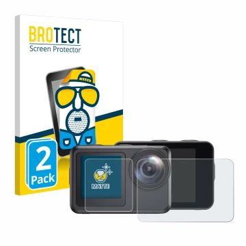 Face avant d’un emballage produit avec le logo de la marque BROTECT. À côté, l’appareil Akaso Brave 7 LE est représenté avec l