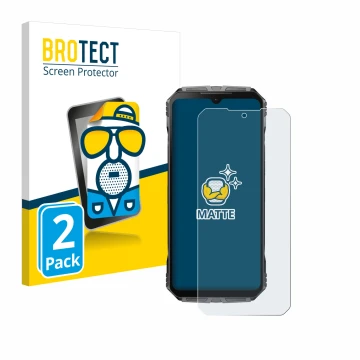 Face avant d’un emballage produit avec le logo de la marque BROTECT. À côté, l’appareil Doogee S Cyber est représenté avec la 