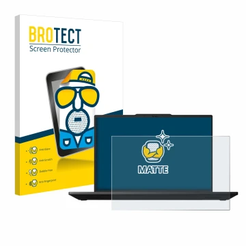 Face avant d’un emballage produit avec le logo de la marque BROTECT. À côté, l’appareil Lenovo ThinkPad P14s Gen 5 14.5