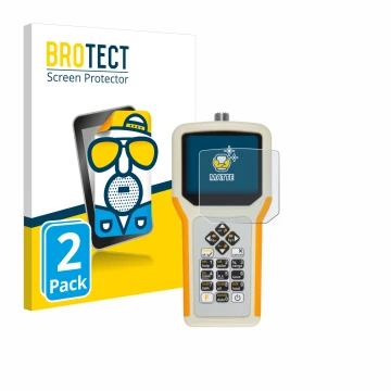 Face avant d’un emballage produit avec le logo de la marque BROTECT. À côté, l’appareil RigExpert AA-55 Zoom est représenté av