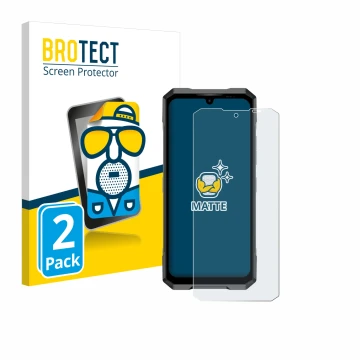 Face avant d’un emballage produit avec le logo de la marque BROTECT. À côté, l’appareil Doogee Blade GT est représenté avec la