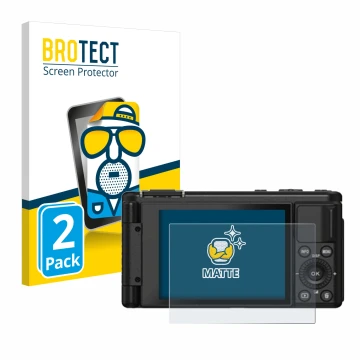 Face avant d’un emballage produit avec le logo de la marque BROTECT. À côté, l’appareil Yashica City 200 est représenté avec l