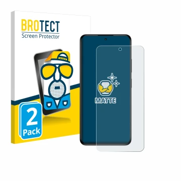 Face avant d’un emballage produit avec le logo de la marque BROTECT. À côté, l’appareil myPhone N23 Plus est représenté avec l