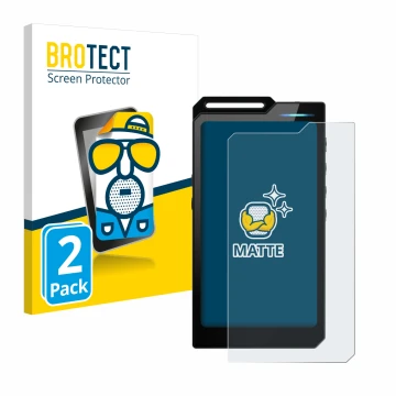 Face avant d’un emballage produit avec le logo de la marque BROTECT. À côté, l’appareil Hiby R4 est représenté avec la protect