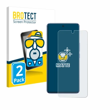 Face avant d’un emballage produit avec le logo de la marque BROTECT. À côté, l’appareil Vivo V50 est représenté avec la protec