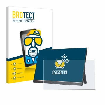 Face avant d’un emballage produit avec le logo de la marque BROTECT. À côté, l’appareil Arzopa Z1RC 16