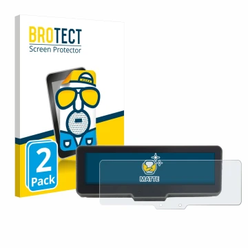 Face avant d’un emballage produit avec le logo de la marque BROTECT. À côté, l’appareil KTM 990 Duke R 2025 est représenté ave