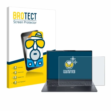 Face avant d’un emballage produit avec le logo de la marque BROTECT. À côté, l’appareil Acer Swift Go 16 AI est représenté ave