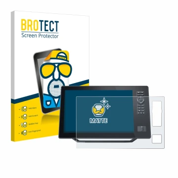 Face avant d’un emballage produit avec le logo de la marque BROTECT. À côté, l’appareil Humminbird Xplore 12 est représenté av