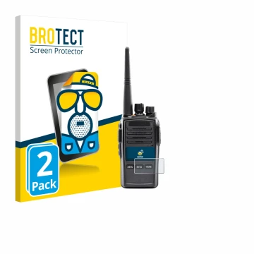 Face avant d’un emballage produit avec le logo de la marque BROTECT. À côté, l’appareil Midland G18 Pro PMR est représenté ave