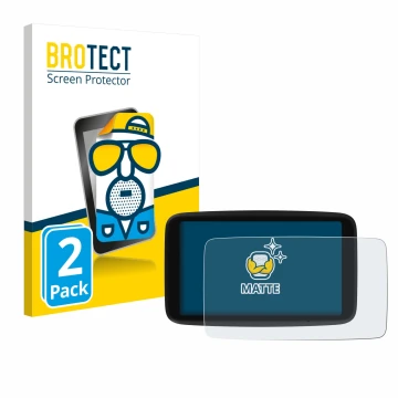 Face avant d’un emballage produit avec le logo de la marque BROTECT. À côté, l’appareil TomTom Go Navigator 6 (2ème génération