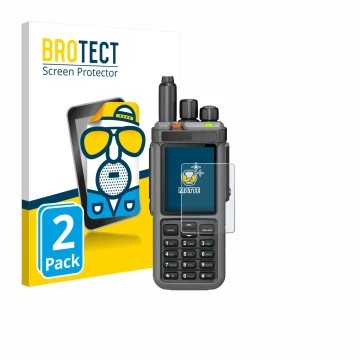 Face avant d’un emballage produit avec le logo de la marque BROTECT. À côté, l’appareil Radtel RT-880 est représenté avec la p