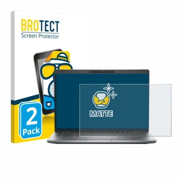 Face avant d’un emballage produit avec le logo de la marque BROTECT. À côté, l’appareil Dell Latitude 5330 est représenté avec