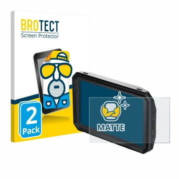 Face avant d’un emballage produit avec le logo de la marque BROTECT. À côté, l’appareil Blackmagic Design Pyxis Monitor 5