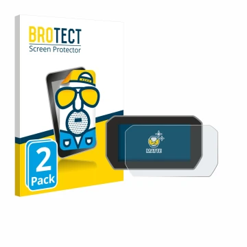 Face avant d’un emballage produit avec le logo de la marque BROTECT. À côté, l’appareil Ducati V4 Rally (2024) est représenté 