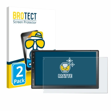 Face avant d’un emballage produit avec le logo de la marque BROTECT. À côté, l’appareil Atoto A5LG2B7T 7
