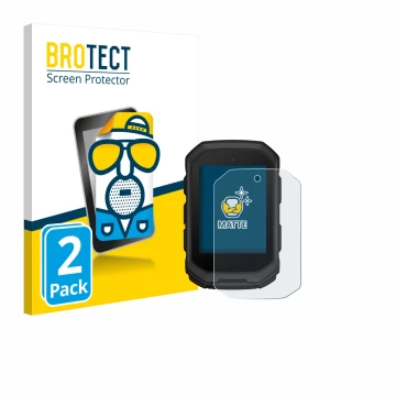 Face avant d’un emballage produit avec le logo de la marque BROTECT. À côté, l’appareil Garmin Edge MTB est représenté avec la