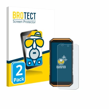 Face avant d’un emballage produit avec le logo de la marque BROTECT. À côté, l’appareil Ulefone Armor X32 Pro est représenté a