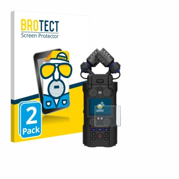 Face avant d’un emballage produit avec le logo de la marque BROTECT. À côté, l’appareil Zoom H5 Studio est représenté avec la 