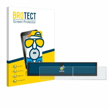 Face avant d’un emballage produit avec le logo de la marque BROTECT. À côté, l’appareil Hyundai Tucson Hybrid 2025 est représe