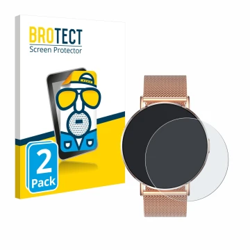 Face avant d’un emballage produit avec le logo de la marque BROTECT. À côté, l’appareil Levowatch Eve 1.3
