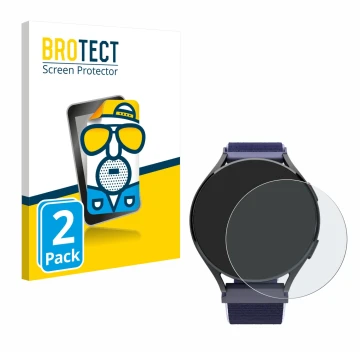 Face avant d’un emballage produit avec le logo de la marque BROTECT. À côté, l’appareil Patronus Notfalluhr (41.5 mm) est repr