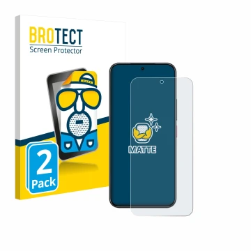 Face avant d’un emballage produit avec le logo de la marque BROTECT. À côté, l’appareil Nubia Air est représenté avec la prote
