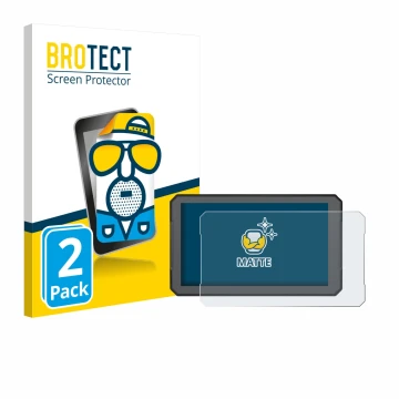 Face avant d’un emballage produit avec le logo de la marque BROTECT. À côté, l’appareil BOUWOIMA Motorrad Carplay B7 7
