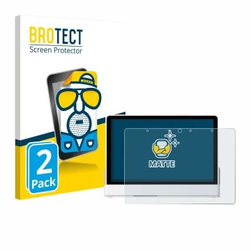 Face avant d’un emballage produit avec le logo de la marque BROTECT. À côté, l’appareil eufy Smart Display E10 est représenté 