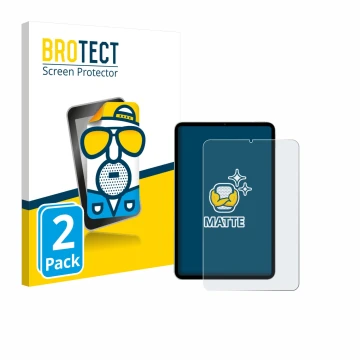 Face avant d’un emballage produit avec le logo de la marque BROTECT. À côté, l’appareil Xiaomi Pad Mini est représenté avec la