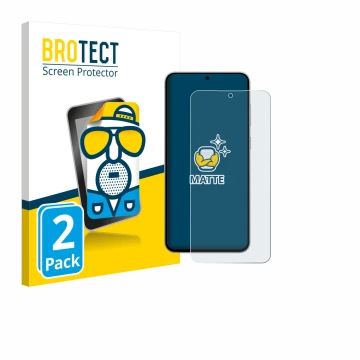 Face avant d’un emballage produit avec le logo de la marque BROTECT. À côté, l’appareil Samsung Galaxy S25 FE Enterprise Editi