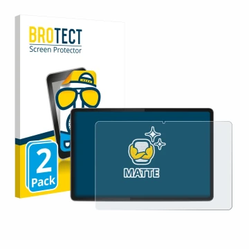 Face avant d’un emballage produit avec le logo de la marque BROTECT. À côté, l’appareil Lenovo Yoga Tab 11.1