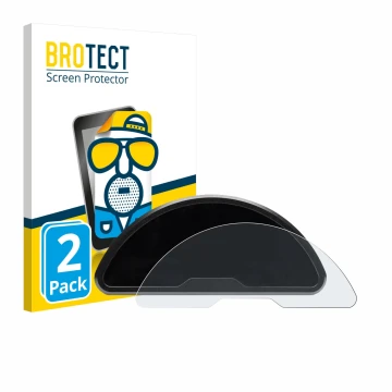 Face avant d’un emballage produit avec le logo de la marque BROTECT. À côté, l’appareil motogadget motoscope pro est représent