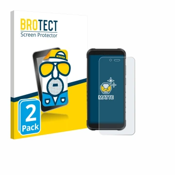 Face avant d’un emballage produit avec le logo de la marque BROTECT. À côté, l’appareil Ulefone RugKing est représenté avec la