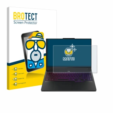 Face avant d’un emballage produit avec le logo de la marque BROTECT. À côté, l’appareil Lenovo Legion Pro 7 Gen 10 16