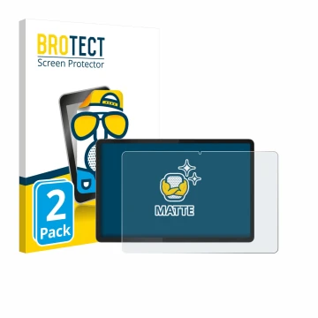 Face avant d’un emballage produit avec le logo de la marque BROTECT. À côté, l’appareil Lenovo Idea Tab Plus 12.1